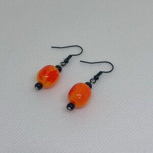 NEW Amimi handmade Orange Beaded Earrings  #6